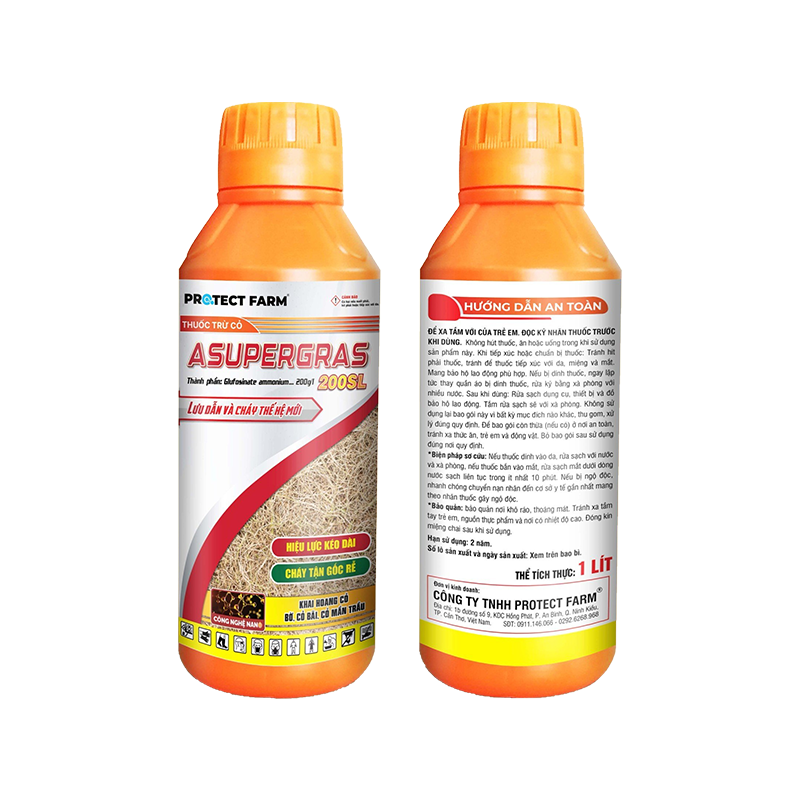 ASUPERGRAS, Thuốc trừ cỏ, Hiệu lực kéo dài, cháy tận gốc