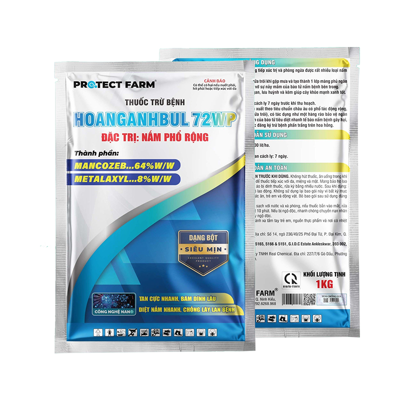 HOANGANHBUL 72WP, Diệt nấm nhanh, bám dính lâu, chống lây lan bệnh